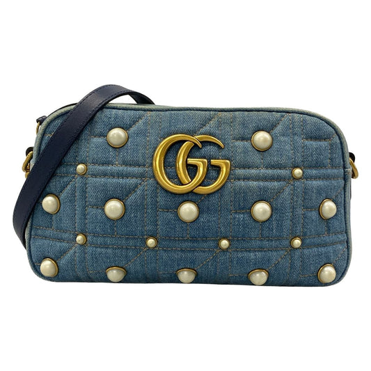 Gucci Shoulder Bag GG Marmont Blue
