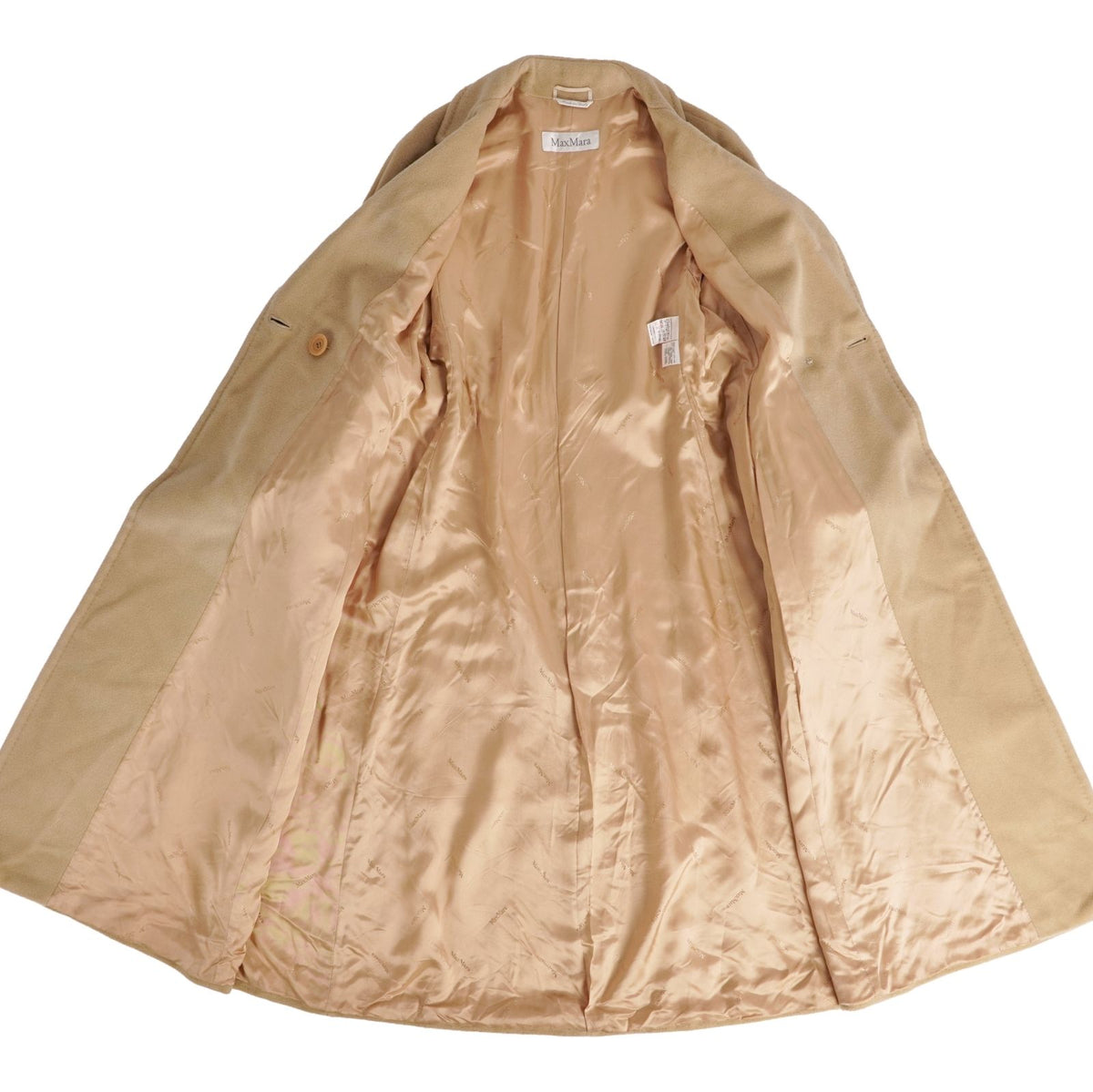 Max Mara Coat Long with Belt Wool Cashmere Beige — view 7