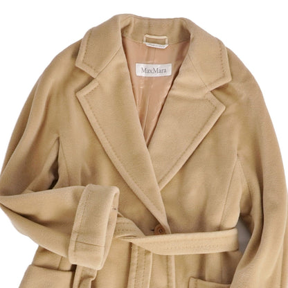 Max Mara Coat Long with Belt Wool Cashmere Beige — view 2