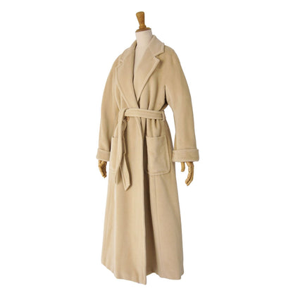 Max Mara Coat Long with Belt Wool Cashmere Beige — view 4