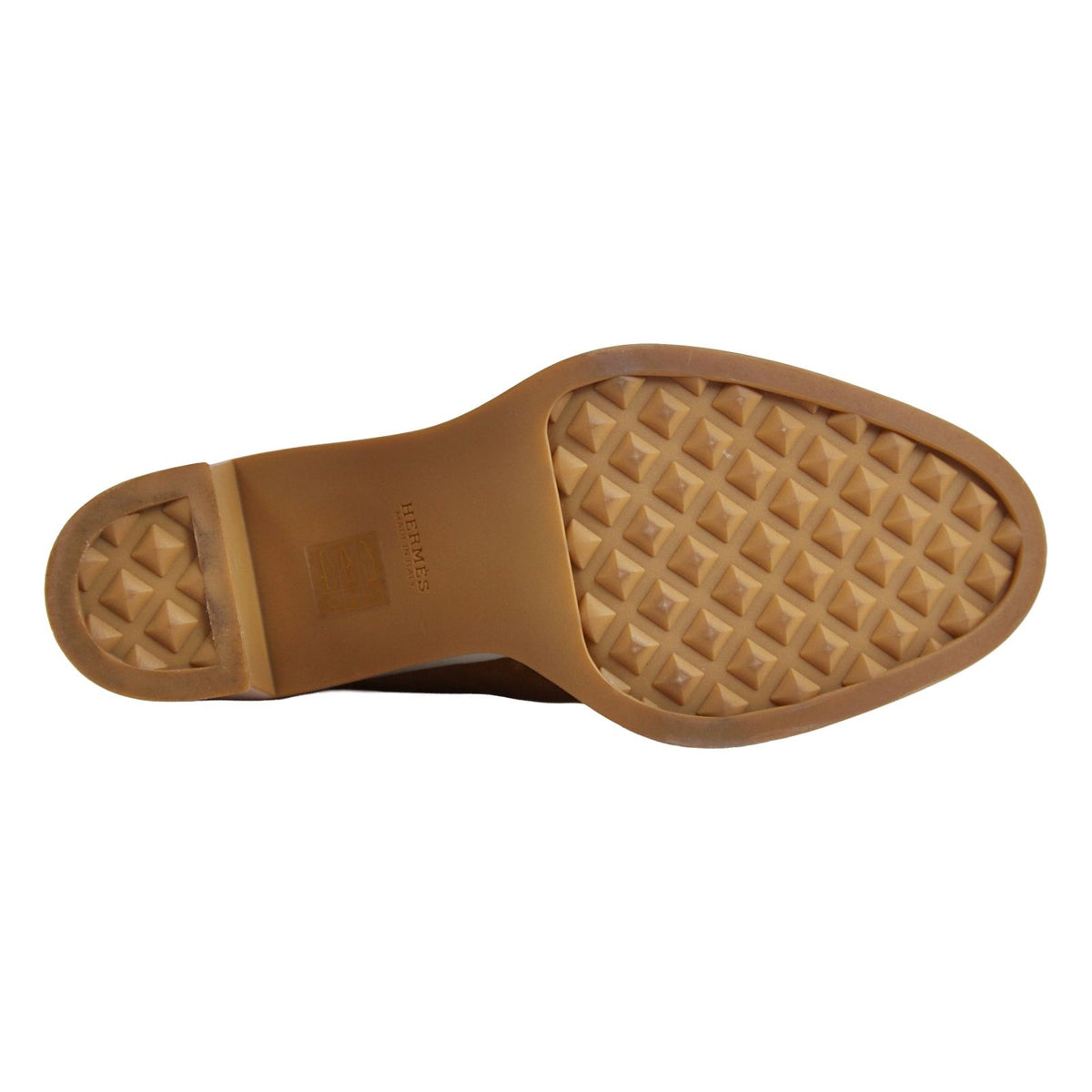 Hermes Boots Short Sock Heels Shoes Suede Brown — view 8