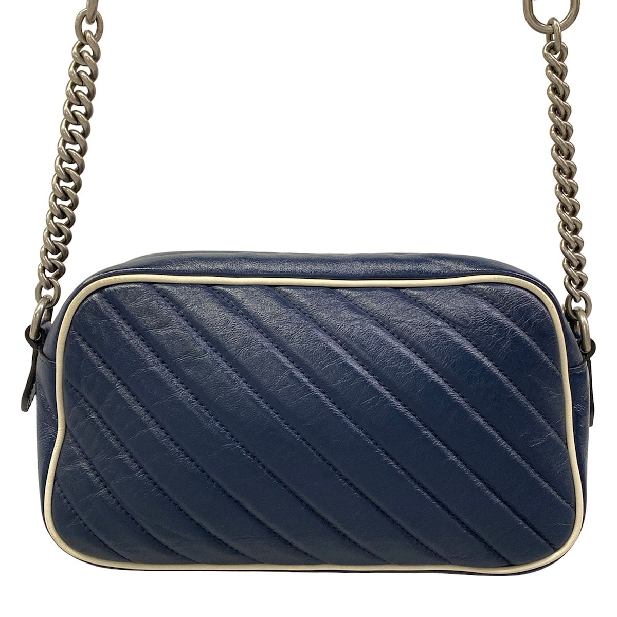 Gucci Shoulder Bag GG Marmont Navy Leather — view 3