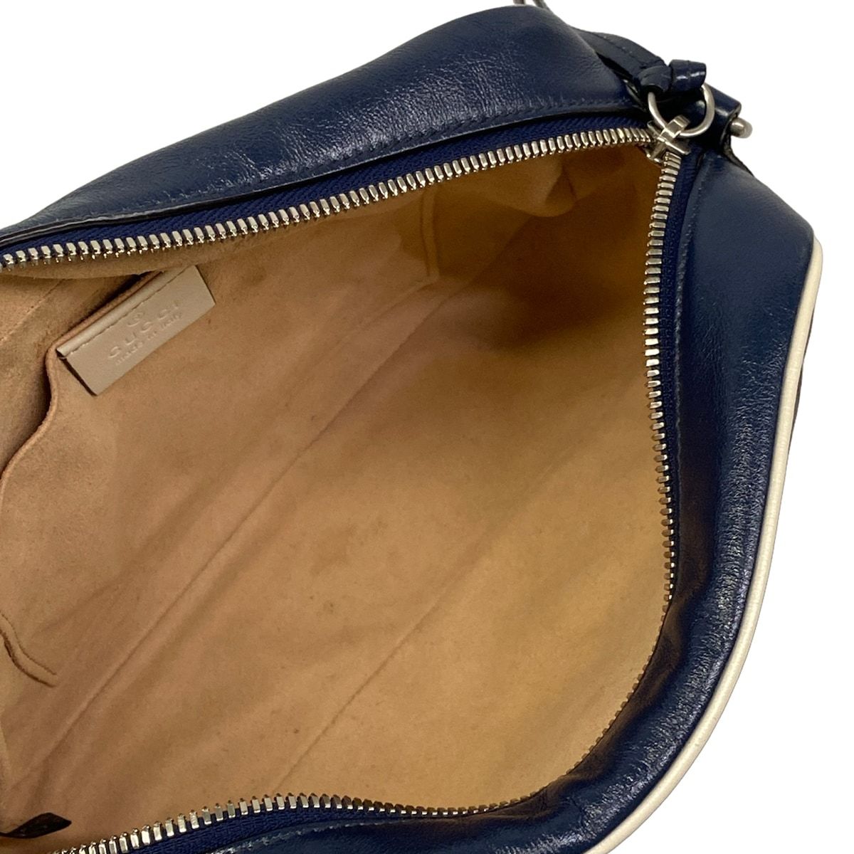 Gucci Shoulder Bag GG Marmont Navy Leather — view 7