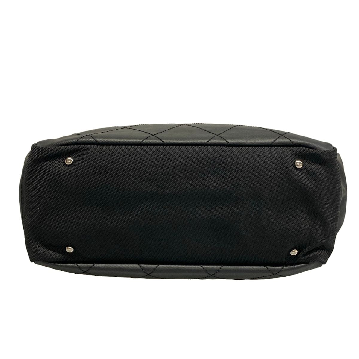 Chanel Tote Bag Paris Biarritz GM Black Silver Leather — view 5