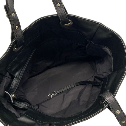 Chanel Tote Bag Paris Biarritz GM Black Silver Leather — view 7