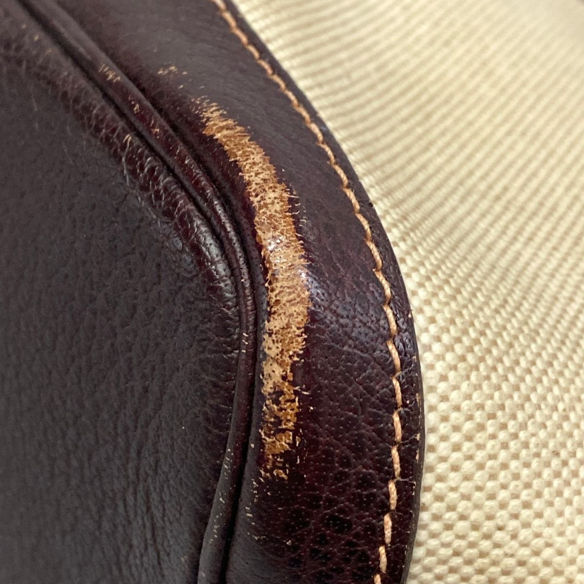 Hermes Tote Bag Garden Party PM Beige Dark Brown Leather — view 6
