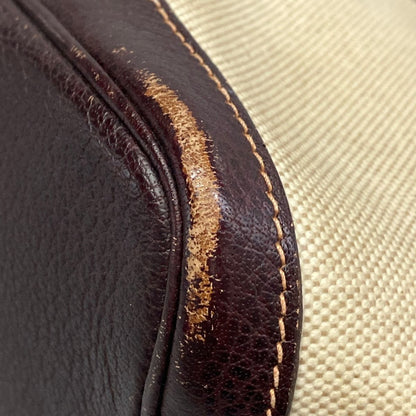 Hermes Tote Bag Garden Party PM Beige Dark Brown Leather — view 6