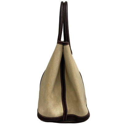 Hermes Tote Bag Garden Party PM Beige Dark Brown Leather — view 2