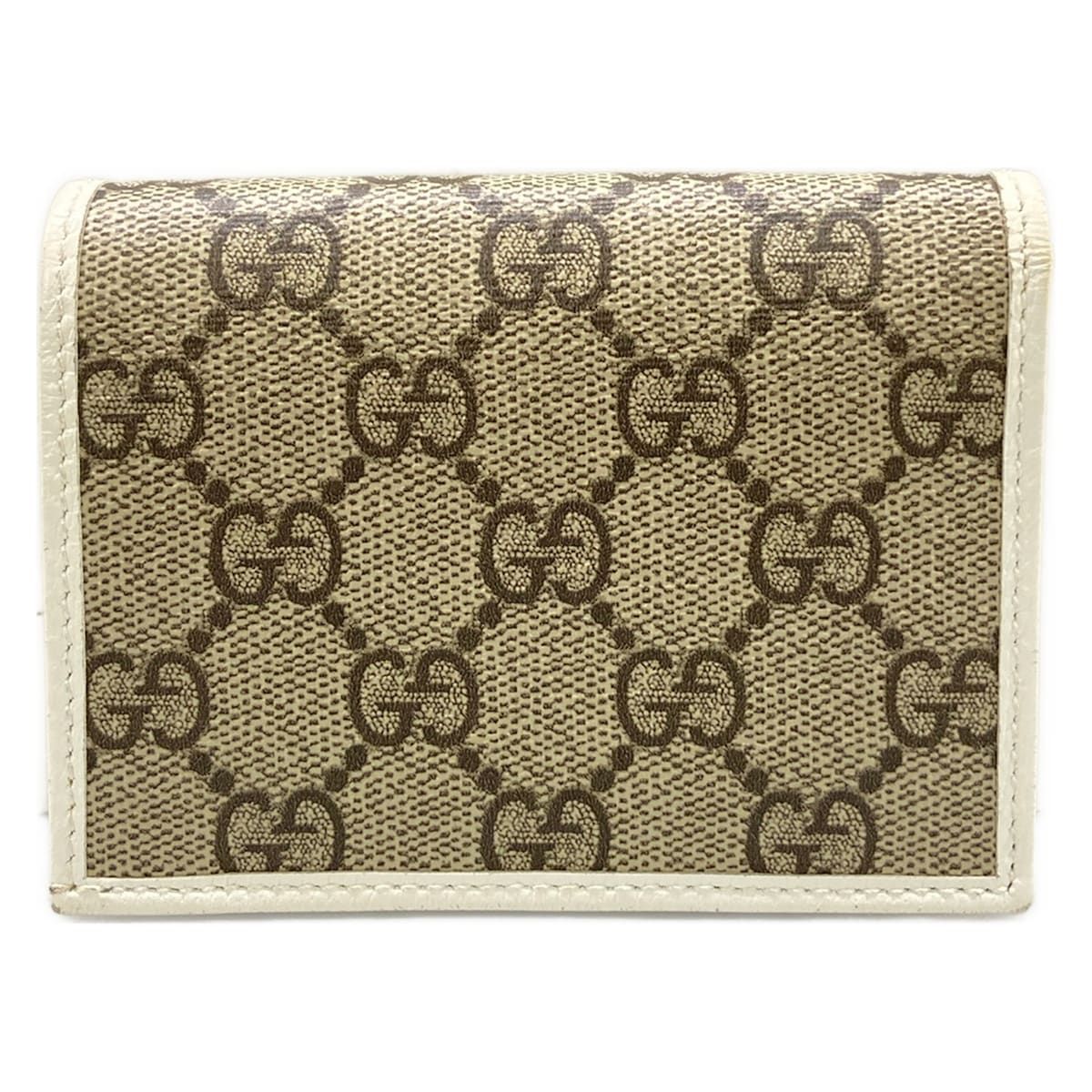 Gucci Bifold Wallet Beige White Hattie Stewart Collaboration Leather — view 2