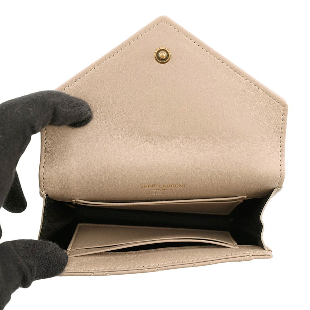 Saint Laurent Paris Card Case Small Envelope Wallet Lambskin — view 5