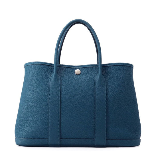 Hermes Tote Bag Garden Party TPM Col Vert Silver Negonda