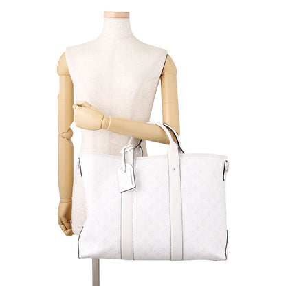 Louis Vuitton Tote Bag Monogram Taiga Weekend NM 2-Way White Taigarama — view 4