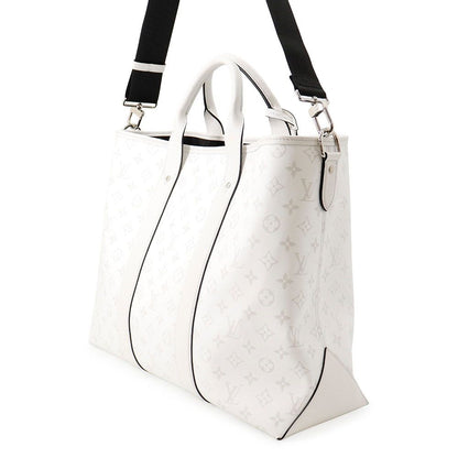 Louis Vuitton Tote Bag Monogram Taiga Weekend NM 2-Way White Taigarama — view 2