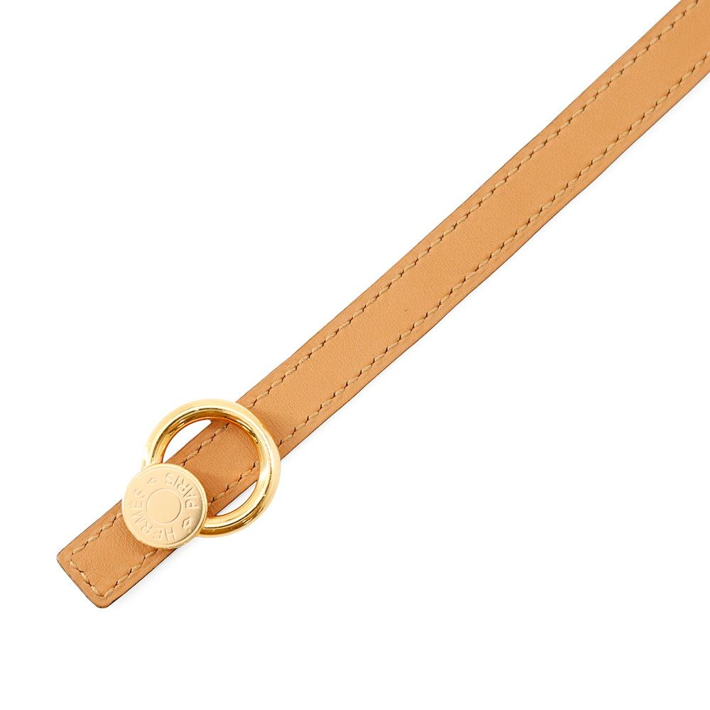 Hermes Belt Sellier Cactus Gold Porosus Leather — view 5