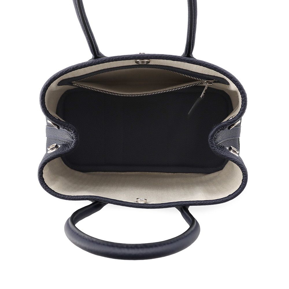 Hermes Tote Bag Neo Garden 23 Party Bleu Nuit Silver Togo — view 5