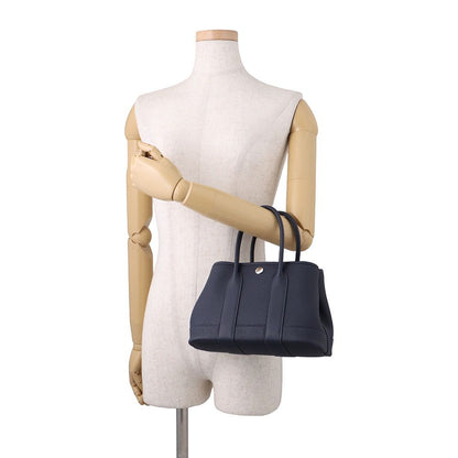 Hermes Tote Bag Neo Garden 23 Party Bleu Nuit Silver Togo — view 4