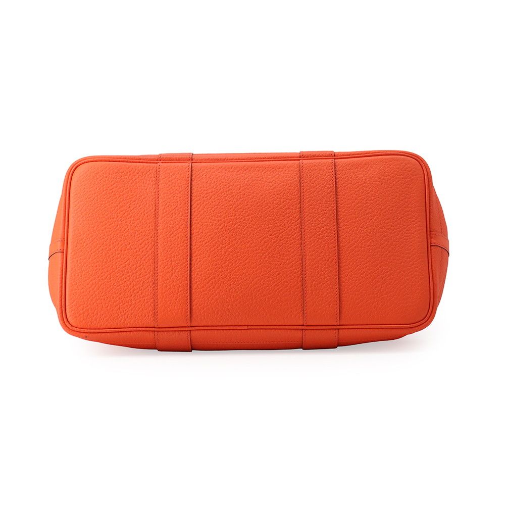 Hermes Tote Bag Garden Party PM Buckle Workshop Orange Poppy Silver Country — view 3