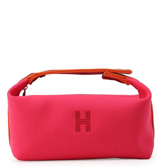 Hermes Handbag Bride-a-Brac PM Hibiscus Silver Canvas Pouch