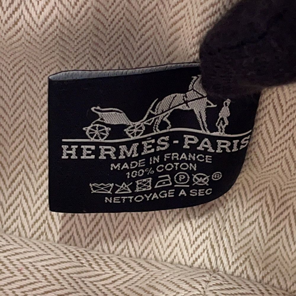 Hermes Handbag Bride-a-Brac PM Hibiscus Silver Canvas Pouch — view 7