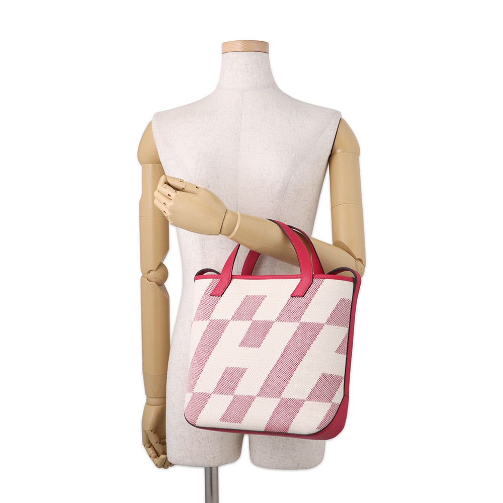 Hermes Tote Bag H Ambie PM Framboise Toile H Swift 2-Way — view 4