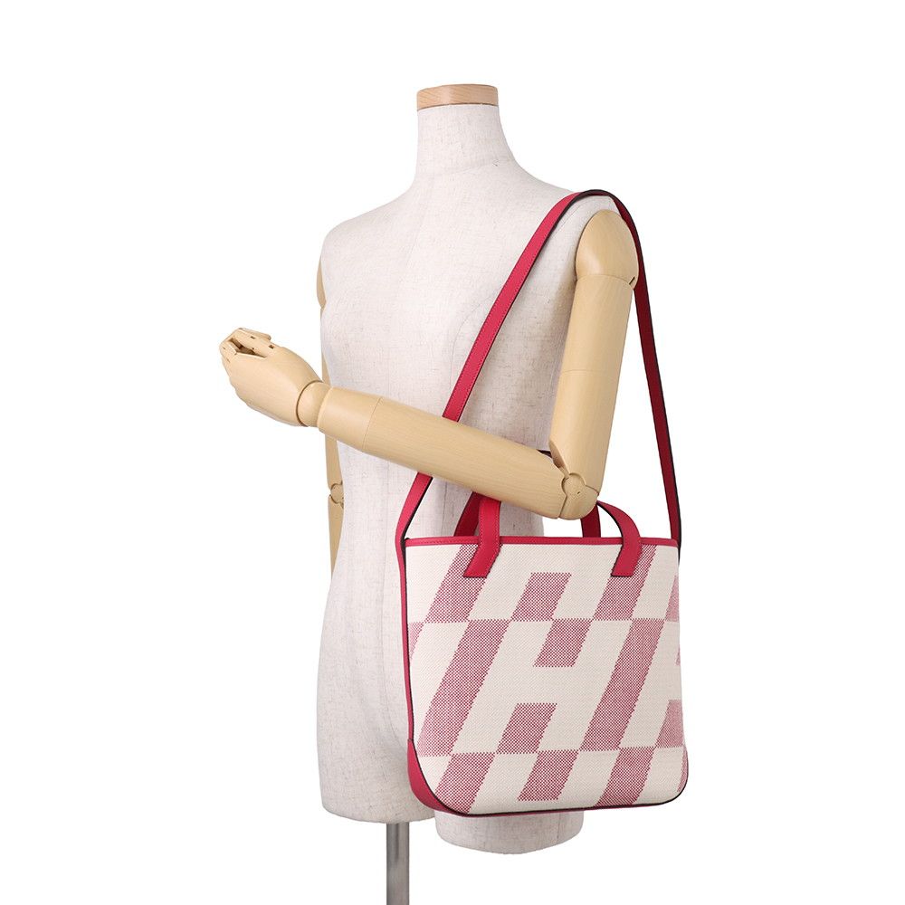 Hermes Tote Bag H Ambie PM Framboise Toile H Swift 2-Way — view 5