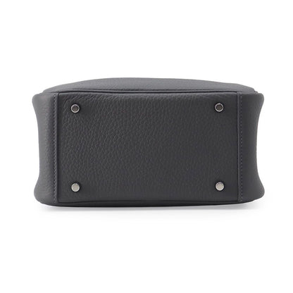 Hermes Handbag Lindy Mini Carbon Cavern Blue Hydra Silver Taurillon Clemence — view 3