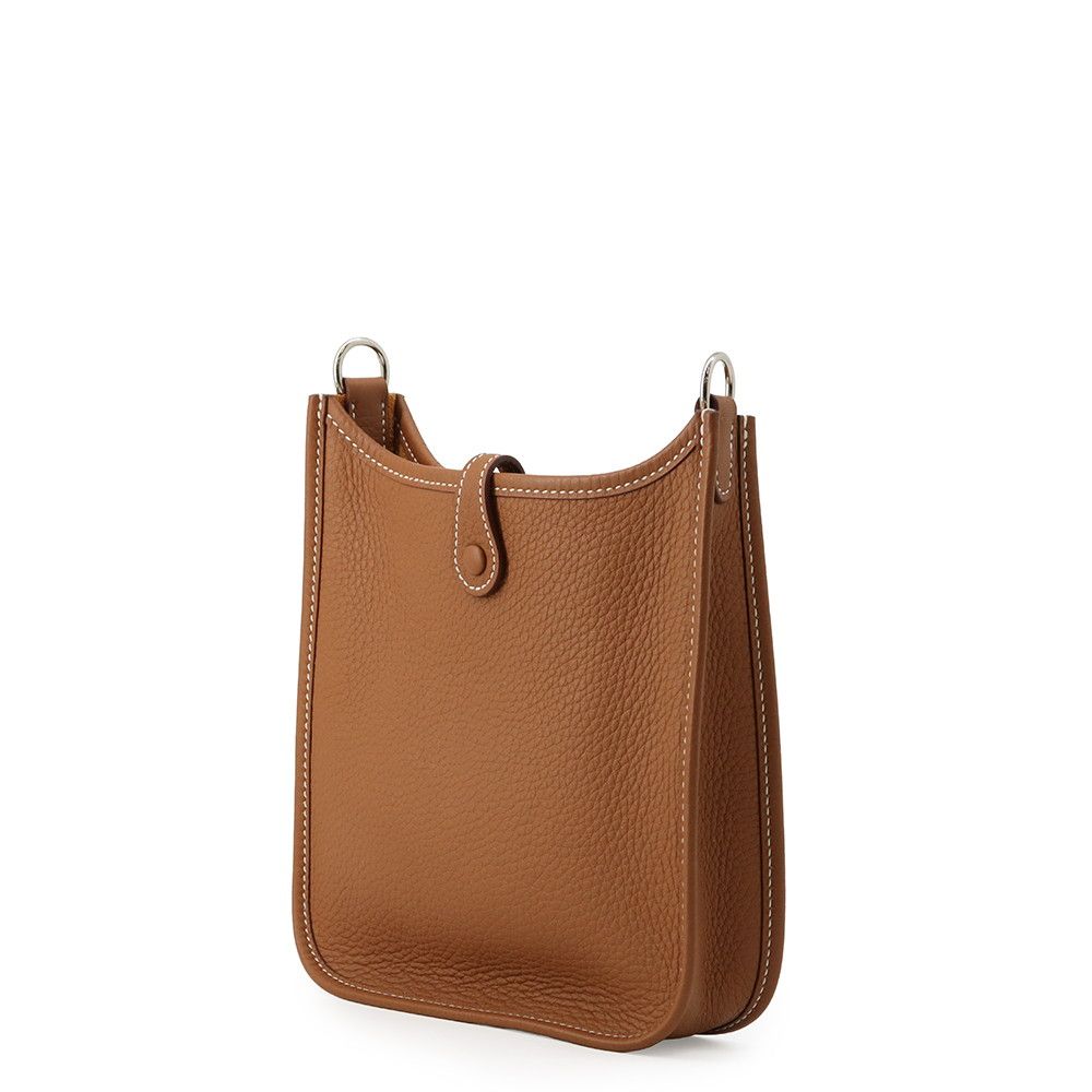 Hermes Shoulder Bag Evelyne TPM 111 Amazon Gold Silver Taurillon Clemence — view 2