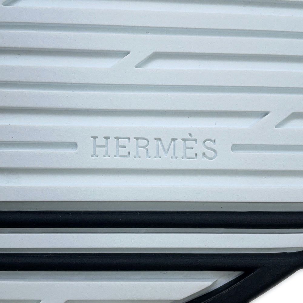 Hermes Sneakers Kid Leather Shoes White Black — view 6