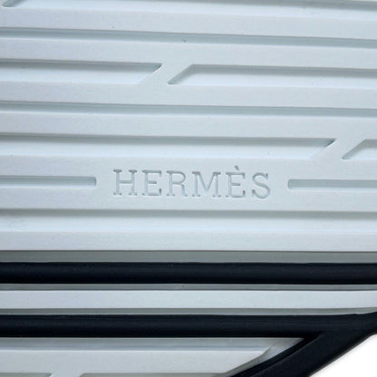 Hermes Sneakers Kid Leather Shoes White Black — view 6
