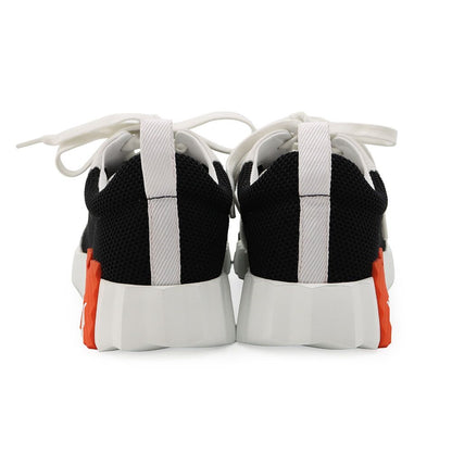 Hermes Sneakers Bounding Mesh Leather Shoes Black White — view 3