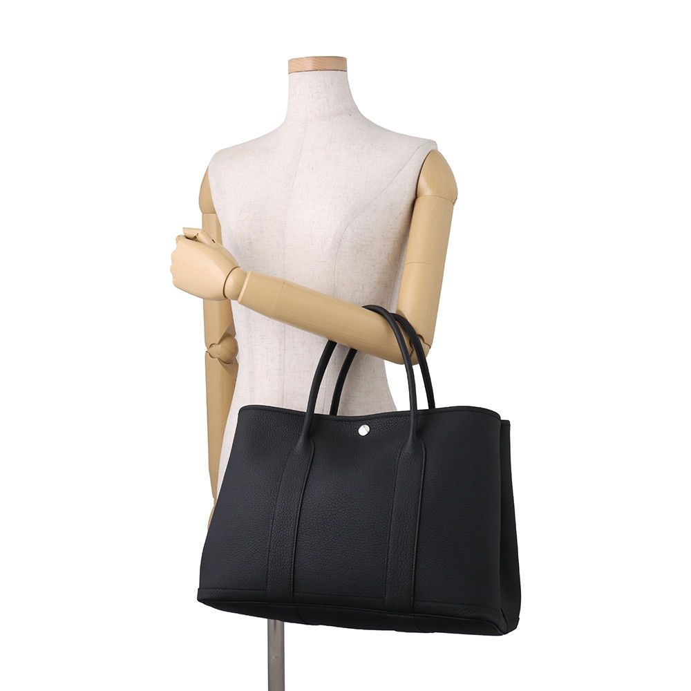 Hermes Tote Bag Garden Party PM Black Silver Negonda — view 4