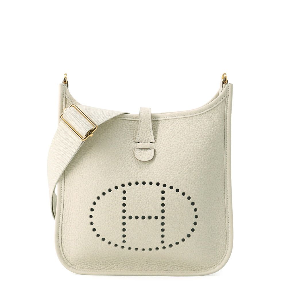 Hermes Shoulder Bag Evelyne 3 23 Craie Gold Taurillon Clemence
