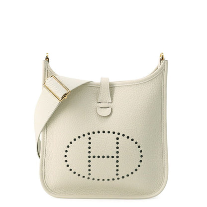 Hermes Shoulder Bag Evelyne 3 23 Craie Gold Taurillon Clemence