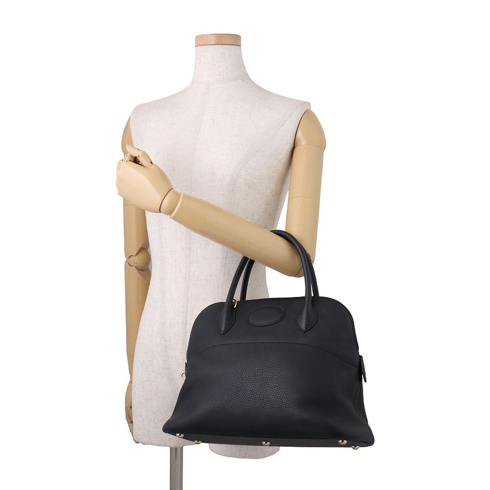 Hermes Handbag Bolide 31 Black Gold Taurillon Clemence 2-Way — view 4