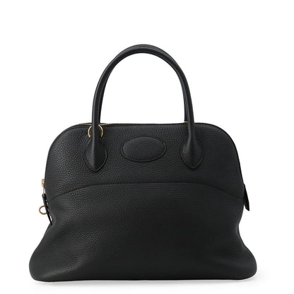 Hermes Handbag Bolide 31 Black Gold Taurillon Clemence 2-Way
