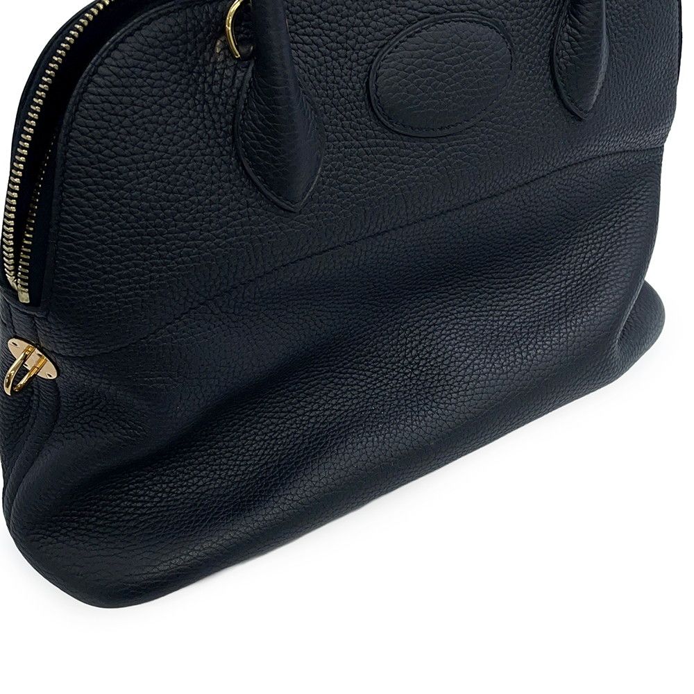 Hermes Handbag Bolide 31 Black Gold Taurillon Clemence 2-Way — view 7