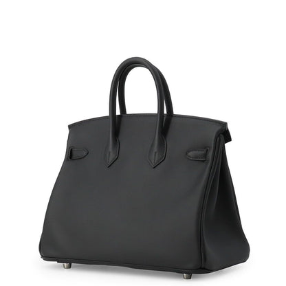Hermes Birkin 25 Black Silver Swift Handbag — view 2