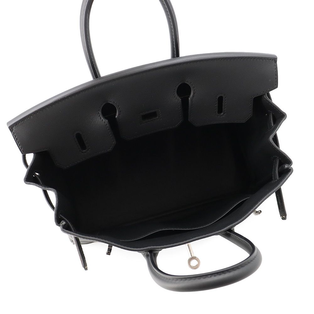 Hermes Birkin 25 Black Silver Swift Handbag — view 5