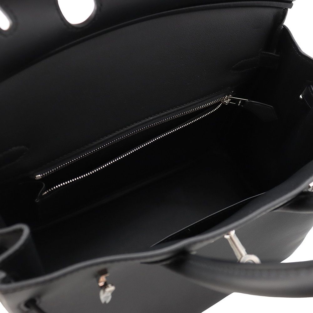 Hermes Birkin 25 Black Silver Swift Handbag — view 7