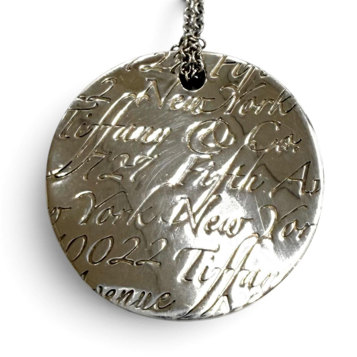 Tiffany & Co 925 Notes Circle Pendant Silver
