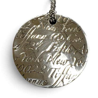 Tiffany & Co 925 Notes Circle Pendant Silver