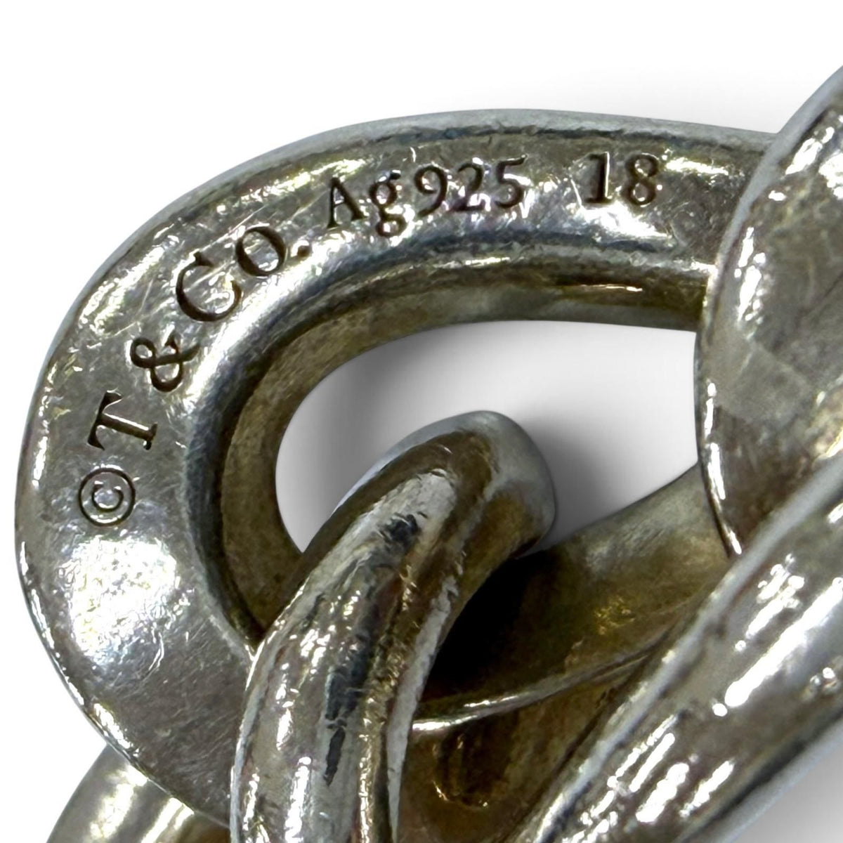 Tiffany & Co Forge Large Link 925 Bracelet 18 Slender — view 6