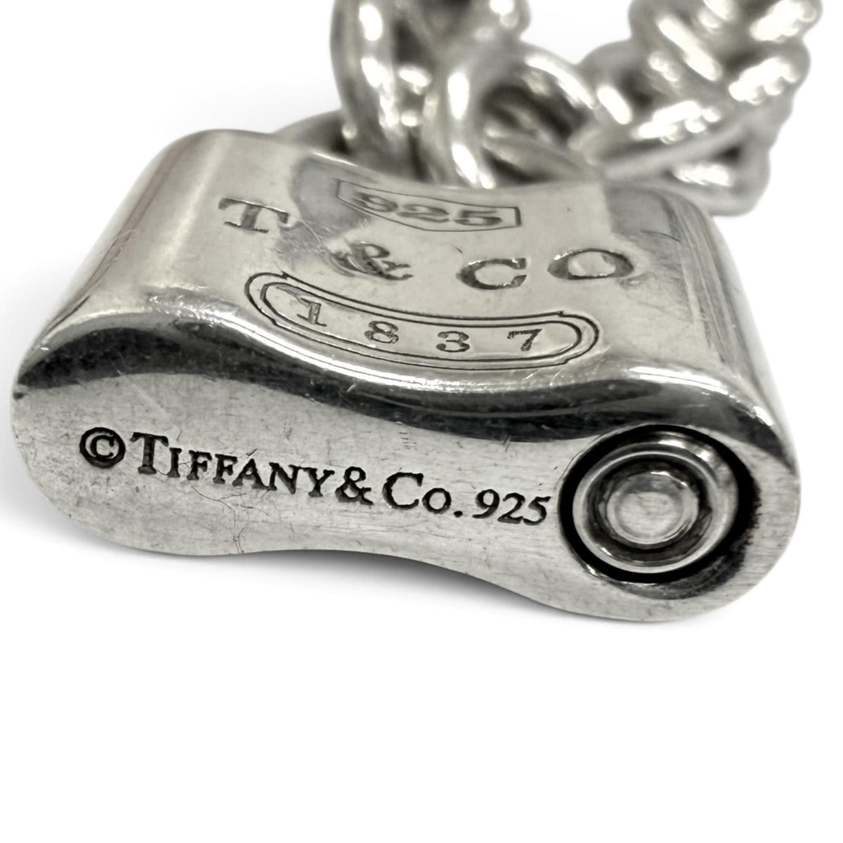Tiffany & Co 1837 Rock Donut Link 925 Sterling Silver Choker Necklace — view 7