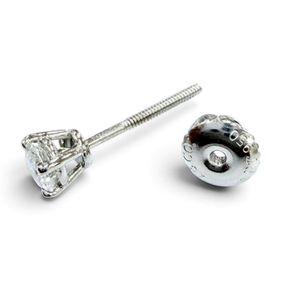 Tiffany & Co Vintage Stud Diamond Earrings — view 4