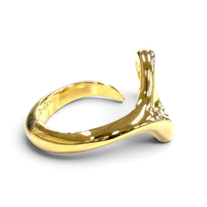 Tiffany & Co Elsa Peretti Open Heart Ring 750 Yellow Gold JP — view 4