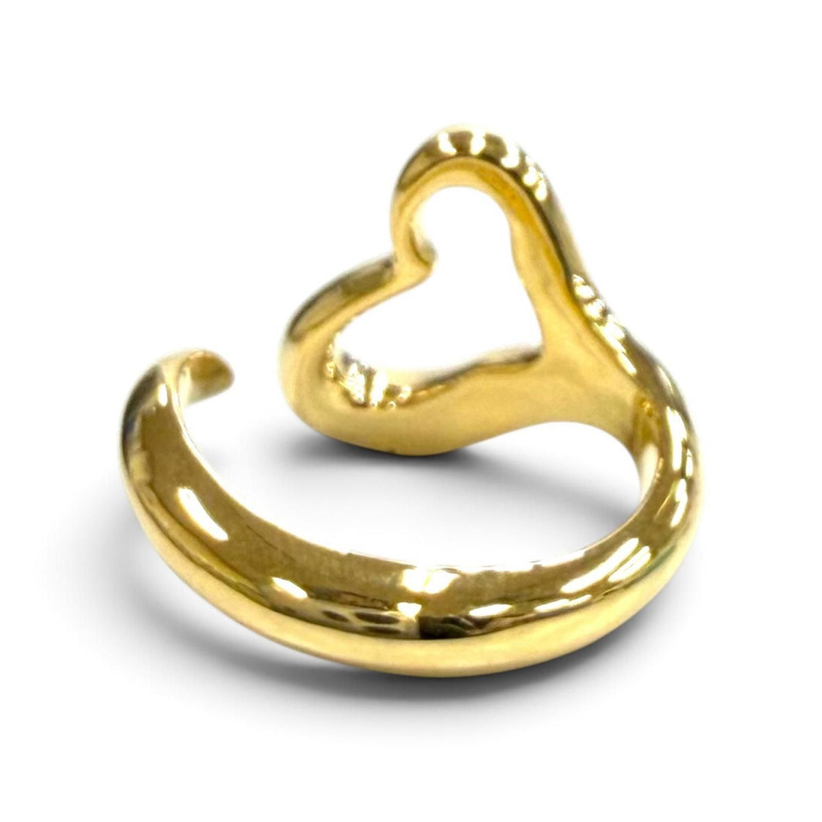 Tiffany & Co Elsa Peretti Open Heart Ring 750 Yellow Gold JP — view 3