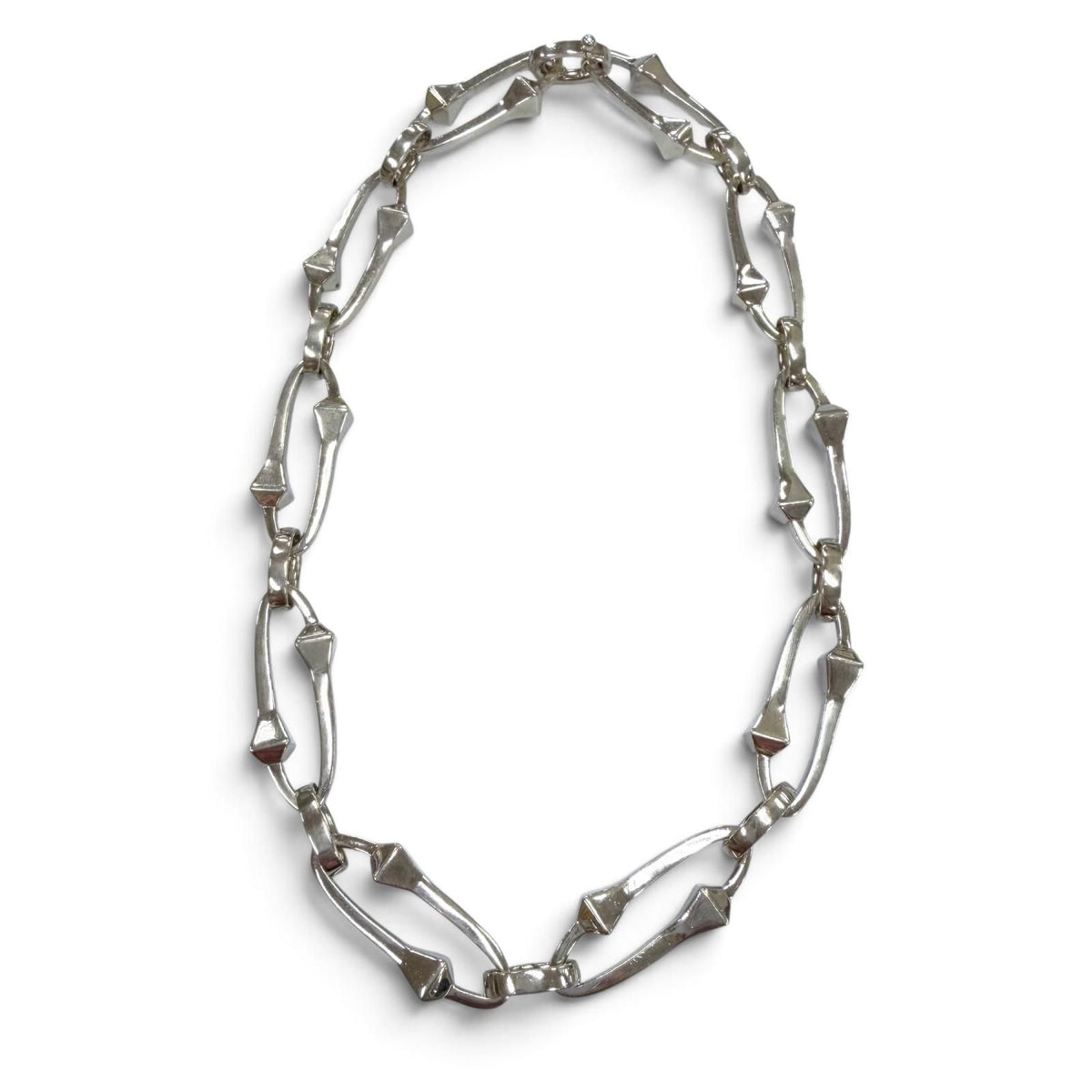 Gucci Chiodo Intertwined Chain Necklace Silver