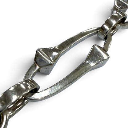 Gucci Chiodo Intertwined Chain Necklace Silver — view 3