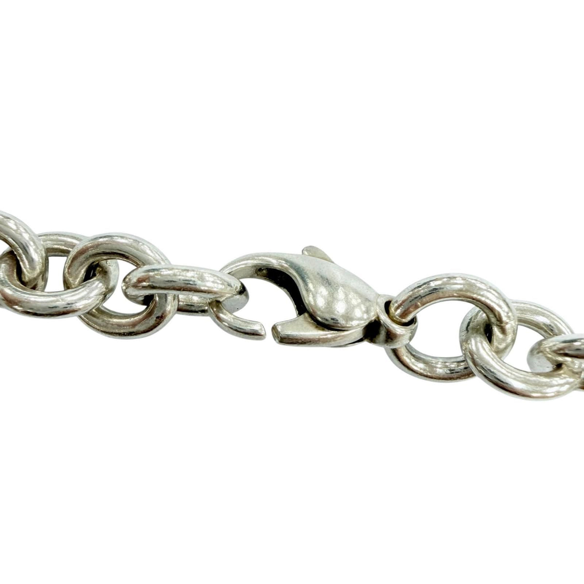 Tiffany & Co Vintage 925 Donut Oval Link Necklace Silver — view 4