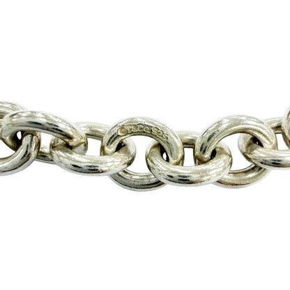 Tiffany & Co Vintage 925 Donut Oval Link Necklace Silver — view 5
